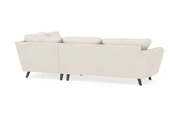 Trend Lyx 4-personers Højrevendt L-formet Chaiselongsofa i Stof - Beige - Møbler - Sofaer - Sofa med chaiselong