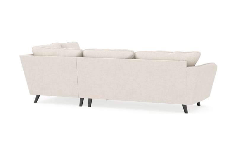 Trend Lyx 4-personers Højrevendt L-formet Chaiselongsofa i Stof - Beige - Møbler - Sofaer - Sofa med chaiselong