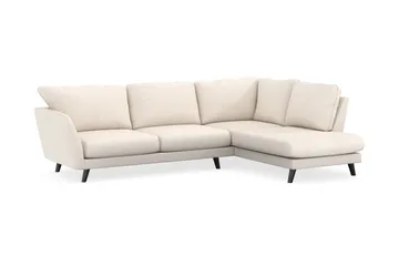 Trend Lyx 4-personers Højrevendt L-formet Chaiselongsofa i Manchester - Beige - Møbler - Sofaer - Sofa med chaiselong