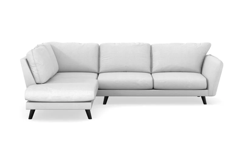 Trend Lyx 4-personers Venstrevendt L-formet Chaiselongsofa i Stof, Lysegrå