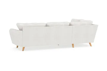 Trend Lyx 4-personers Venstrevendt L-formet Chaiselongsofa i Bouclé - Hvid - Møbler - Sofaer - Sofa med chaiselong