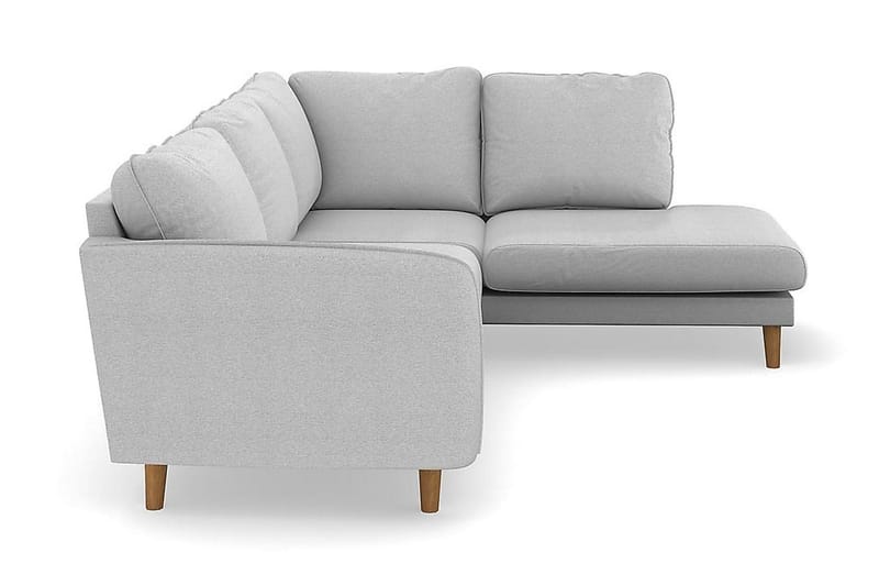 Trend Lyx 4-personers Højrevendt L-formet Chaiselongsofa i Stof - Lysegrå - Møbler - Sofaer - Sofa med chaiselong - 4 personers sofa med chaiselong