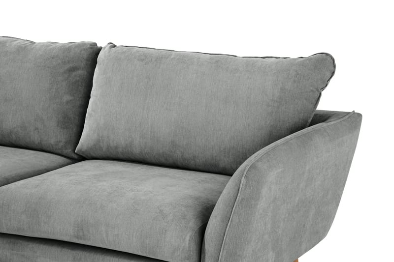 Trend Lyx 4-personers Venstrevendt L-formet Chaiselongsofa i Stof - Grå - Møbler - Sofaer - Sofa med chaiselong - 4 personers sofa med chaiselong