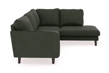 Trend Lyx 4-personers Højrevendt L-formet Chaiselongsofa i Manchester - Mørkegrøn - Møbler - Sofaer - Sofa med chaiselong