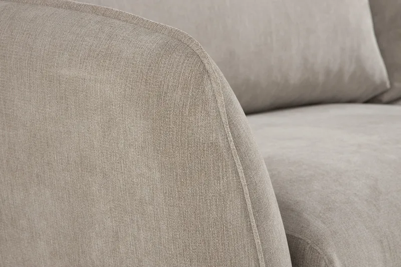 Trend Lyx 4-personers Højrevendt L-formet Chaiselongsofa i Stof - Beige - Møbler - Sofaer - Sofa med chaiselong - 4 personers sofa med chaiselong