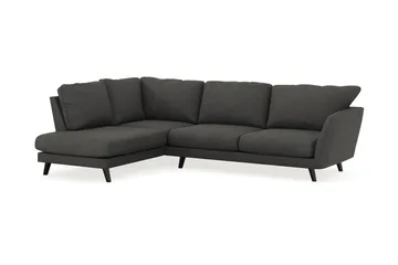 Trend Lyx 4-personers Venstrevendt L-formet Chaiselongsofa i Manchester - Mørkegrå - Møbler - Sofaer - Sofa med chaiselong