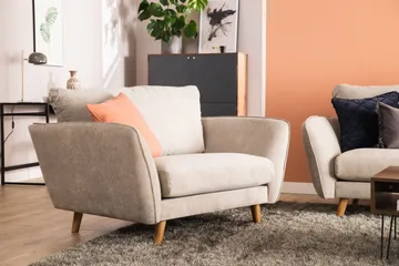 Trend Lyx 4-personers Venstrevendt L-formet Chaiselongsofa i Stof - Beige - Møbler - Sofaer - Sofa med chaiselong