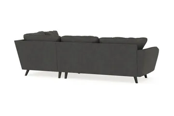 Trend Lyx 4-personers Højrevendt L-formet Chaiselongsofa i Manchester - Mørkegrå - Møbler - Sofaer - Sofa med chaiselong