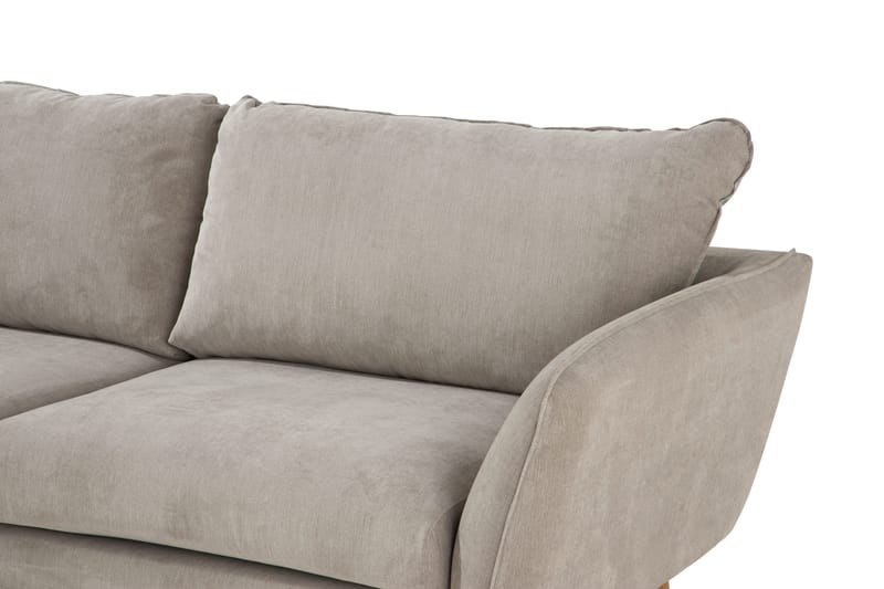 Trend Lyx 4-personers Venstrevendt L-formet Chaiselongsofa i Stof - Beige - Møbler - Sofaer - Sofa med chaiselong - 4 personers sofa med chaiselong