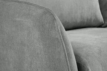 Trend Lyx 4-personers Højrevendt L-formet Chaiselongsofa i Stof - Grå - Møbler - Sofaer - Sofa med chaiselong