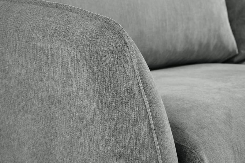 Trend Lyx 4-personers Højrevendt L-formet Chaiselongsofa i Stof - Grå - Møbler - Sofaer - Sofa med chaiselong - 4 personers sofa med chaiselong