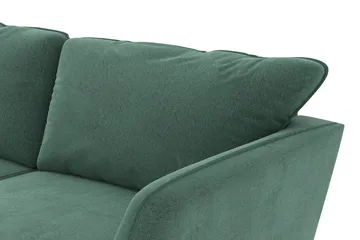 Trend Lyx 4-personers Venstrevendt L-formet Chaiselongsofa i Fløjl - Mørkegrøn - Møbler - Sofaer - Sofa med chaiselong