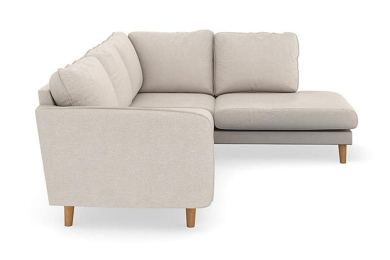 Trend Lyx 4-personers Højrevendt L-formet Chaiselongsofa i Stof - Beige - Møbler - Sofaer - Sofa med chaiselong - 4 personers sofa med chaiselong