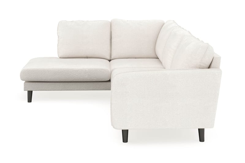 Trend Lyx 4-personers Venstrevendt L-formet Chaiselongsofa i Bouclé - Hvid - Møbler - Sofaer - Sofa med chaiselong