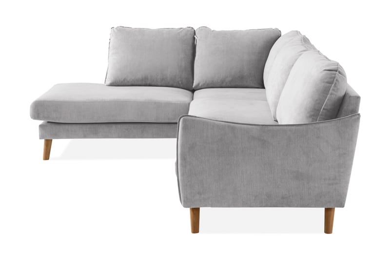 Trend Lyx 4-personers Venstrevendt L-formet Chaiselongsofa i Stof - Lysegrå - Møbler - Sofaer - Sofa med chaiselong - 4 personers sofa med chaiselong