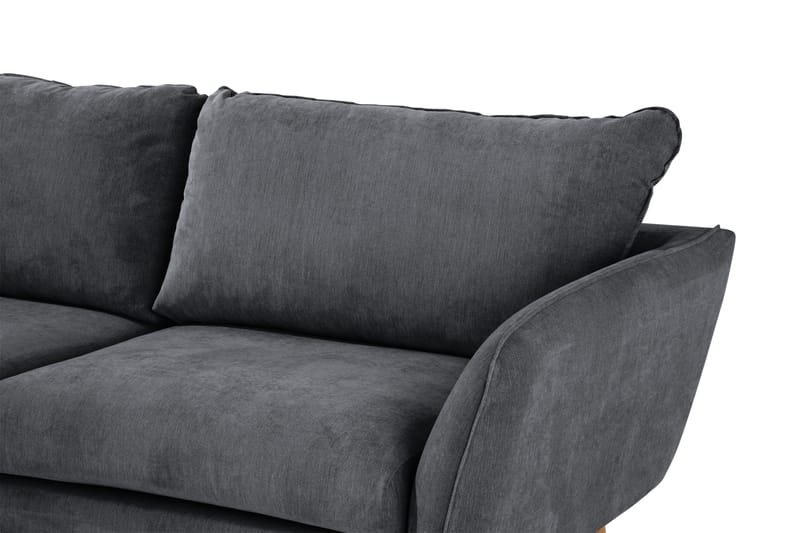 Trend Lyx 4-personers Venstrevendt L-formet Chaiselongsofa i Stof - Mørkegrå - Møbler - Sofaer - Sofa med chaiselong - 4 personers sofa med chaiselong