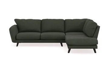 Trend Lyx 4-personers Højrevendt L-formet Chaiselongsofa i Manchester - Mørkegrøn - Møbler - Sofaer - Sofa med chaiselong