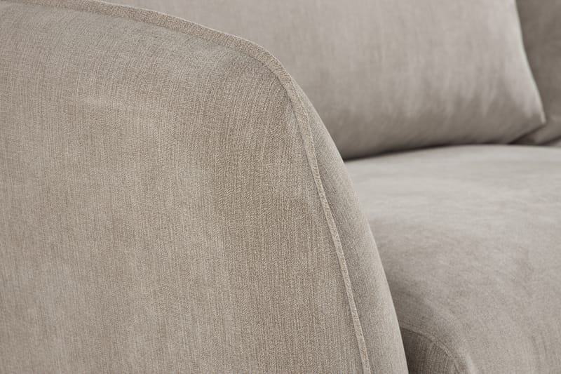 Trend Lyx Chaiselongsofa Højre - Beige/Eg - Sofa med chaiselong - 4 personers sofa med chaiselong