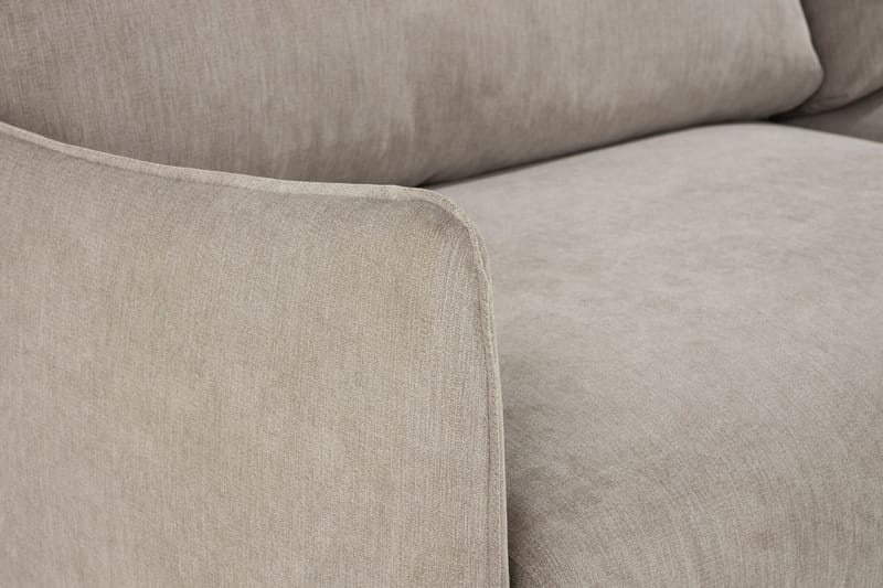 Trend Lyx Chaiselongsofa Højre - Beige/Eg - Sofa med chaiselong - 4 personers sofa med chaiselong