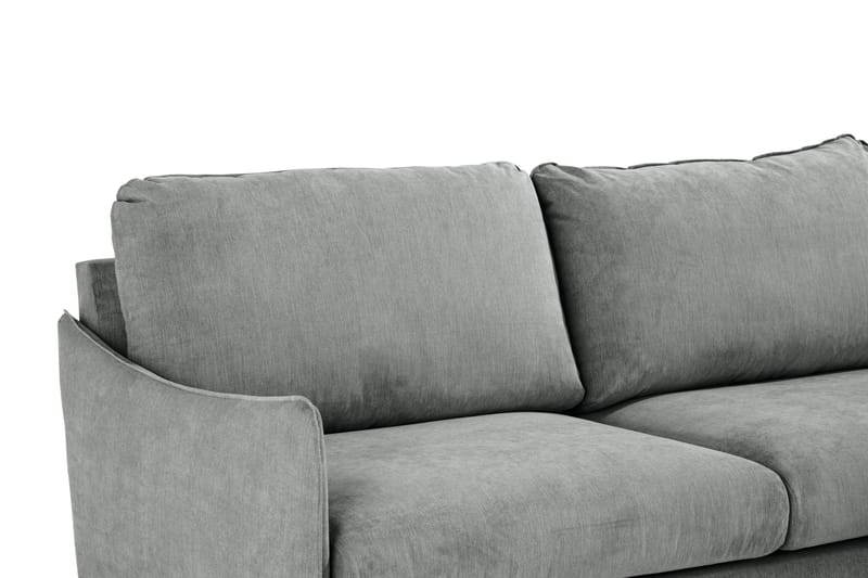 Trend Lyx Chaiselongsofa Højre - Grå/Eg - Sofa med chaiselong - 4 personers sofa med chaiselong