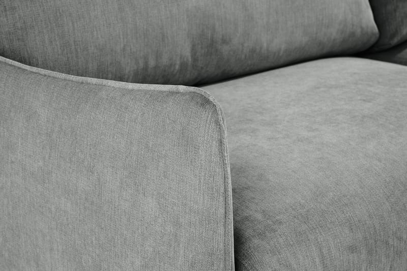 Trend Lyx Chaiselongsofa Højre - Grå/Eg - Sofa med chaiselong - 4 personers sofa med chaiselong