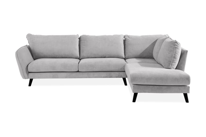 Trend Lyx Chaiselongsofa Højre - Lysegrå - Sofa med chaiselong - 4 personers sofa med chaiselong