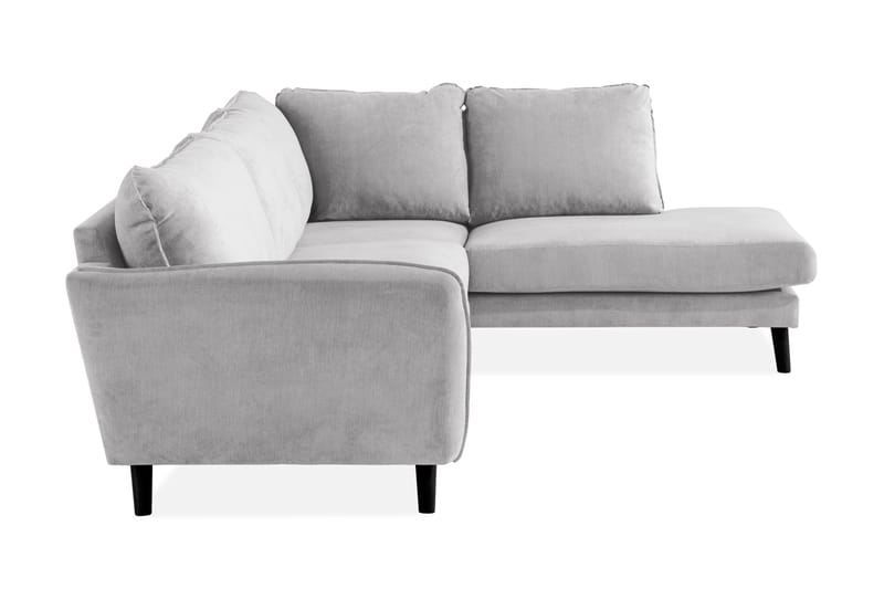 Trend Lyx Chaiselongsofa Højre - Lysegrå - Sofa med chaiselong - 4 personers sofa med chaiselong