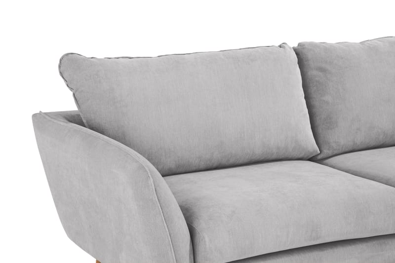 Trend Lyx Chaiselongsofa Højre - Lysegrå - Sofa med chaiselong - 4 personers sofa med chaiselong