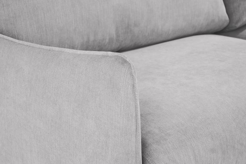 Trend Lyx Chaiselongsofa Højre - Lysegrå/Eg - Sofa med chaiselong - 4 personers sofa med chaiselong