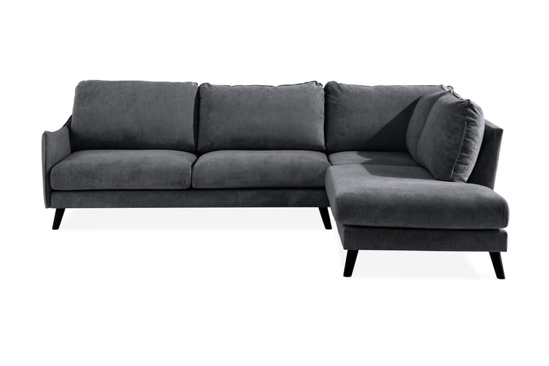 Trend Lyx Chaiselongsofa Højre - Mørkegrå - Sofa med chaiselong - 4 personers sofa med chaiselong