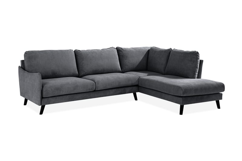 Trend Lyx Chaiselongsofa Højre - Mørkegrå - Sofa med chaiselong - 4 personers sofa med chaiselong