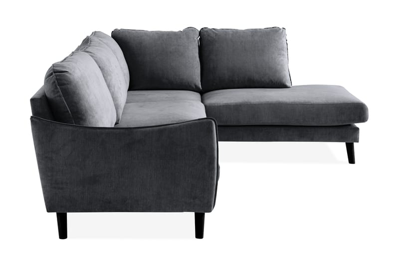 Trend Lyx Chaiselongsofa Højre - Mørkegrå - Sofa med chaiselong - 4 personers sofa med chaiselong