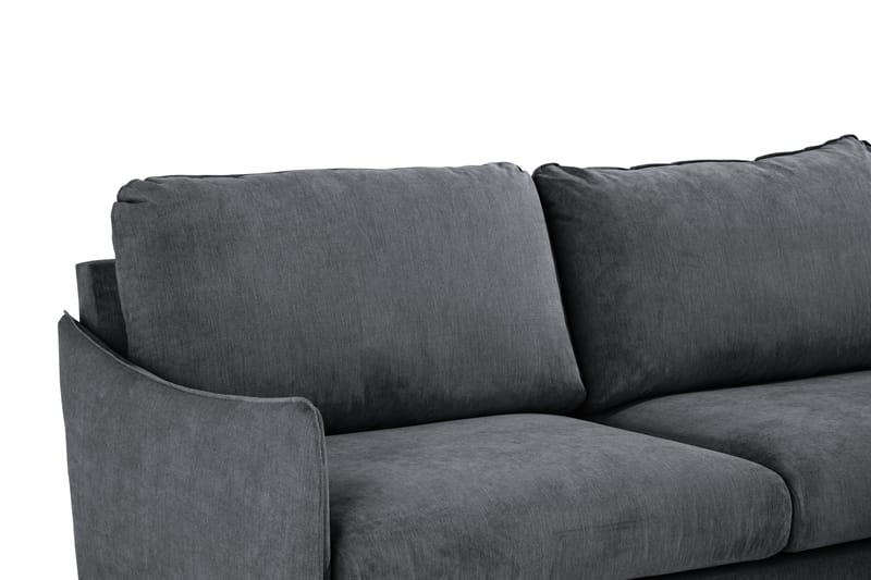 Trend Lyx Chaiselongsofa Højre - Mørkegrå/Eg - Sofa med chaiselong - 4 personers sofa med chaiselong