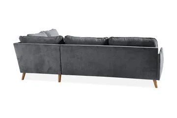 Trend Lyx Chaiselongsofa Højre - Mørkegrå/Eg - Møbler - Sofaer - Sofa med chaiselong