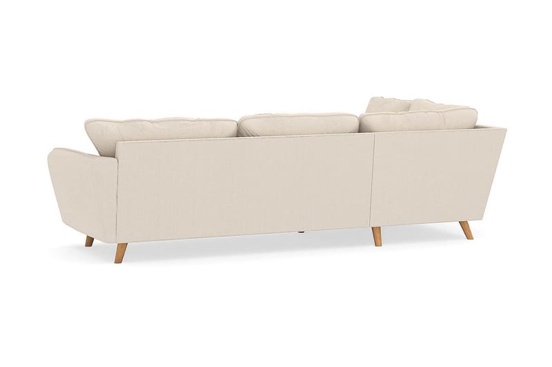 Trend Lyx Chaiselongsofa Venstre - Beige Jernbanefløjl - Sofa med chaiselong - 4 personers sofa med chaiselong