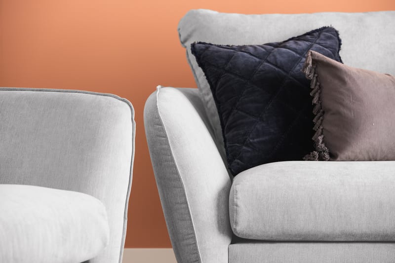 Trend Lyx Chaiselongsofa Venstre - Lysegrå/Eg - Møbler - Sofaer - Sofa med chaiselong