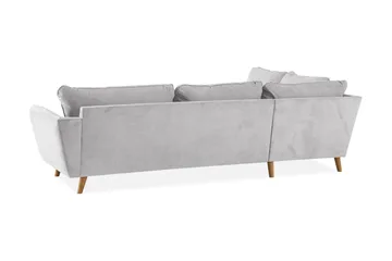 Trend Lyx Chaiselongsofa Venstre - Lysegrå/Eg - Møbler - Sofaer - Sofa med chaiselong