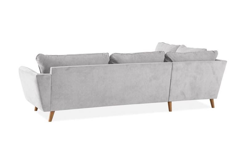Trend Lyx Chaiselongsofa Venstre - Lysegrå/Eg - Møbler - Sofaer - Sofa med chaiselong - 4 personers sofa med chaiselong