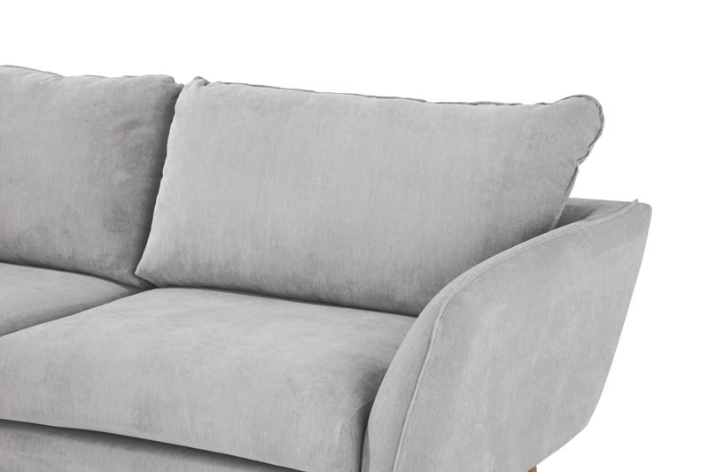 Trend Lyx Chaiselongsofa Venstre - Lysegrå/Eg - Møbler - Sofaer - Sofa med chaiselong - 4 personers sofa med chaiselong