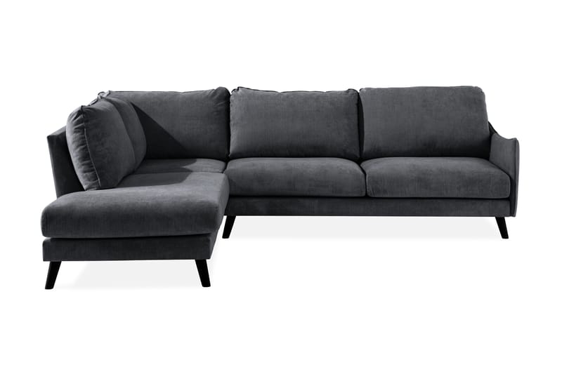 Trend Lyx Chaiselongsofa Venstre - Mørkegrå - Sofa med chaiselong - 4 personers sofa med chaiselong