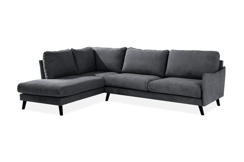 Trend Lyx Chaiselongsofa Venstre - Mørkegrå - Sofa med chaiselong - 4 personers sofa med chaiselong