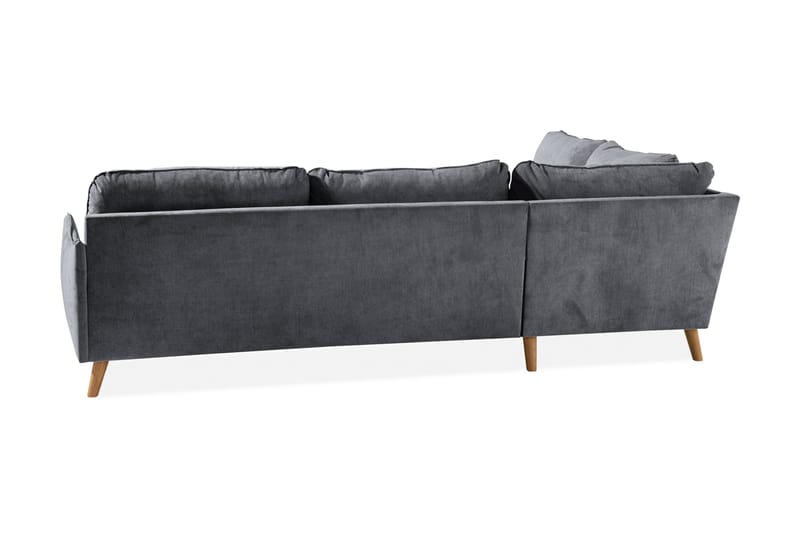 Trend Lyx Chaiselongsofa Venstre - Mørkegrå/Eg - Møbler - Sofaer - Sofa med chaiselong
