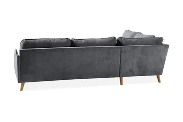 Trend Lyx Chaiselongsofa Venstre - Mørkegrå/Eg - Møbler - Sofaer - Sofa med chaiselong