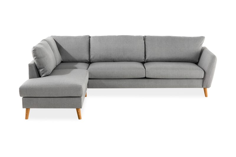 Trend Sofa 3-Pers. med Chaiselong Venstre - Lysegrå - Sofa med chaiselong - 3 personers sofa med chaiselong