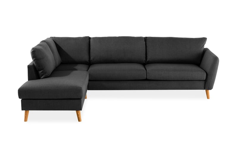Trend Sofa 3-Pers. med Chaiselong Venstre - Sort - Sofa med chaiselong - 3 personers sofa med chaiselong