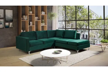 Truro Hjørnesofa Chaiselong Højre - Mørkegrøn - Møbler - Sofaer - Sofa med chaiselong