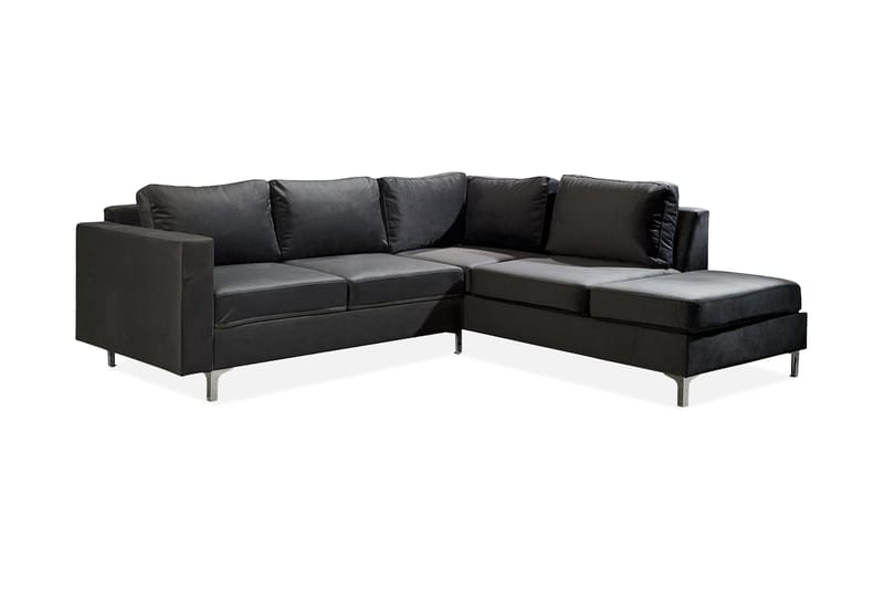 Truro Hjørnesofa Chaiselong Højre - Sort - Sofa med chaiselong - 4 personers sofa med chaiselong