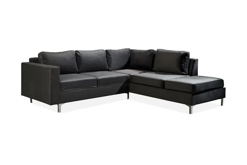 Truro Hjørnesofa Chaiselong Højre - Sort - Møbler - Sofaer - Sofa med chaiselong