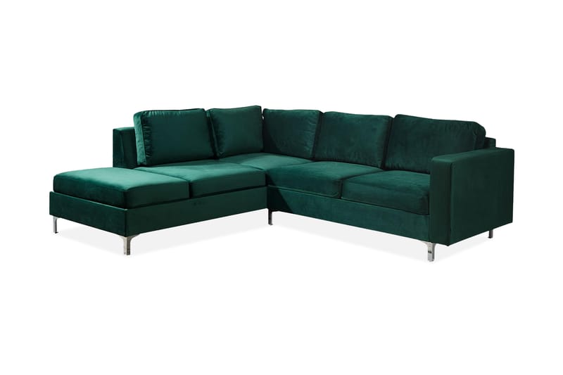 Truro Hjørnesofa Chaiselong Venstre - Grøn - Sofa med chaiselong - 4 personers sofa med chaiselong