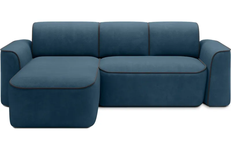 Ume 4-personers Sofa med Chaiselong, Blå